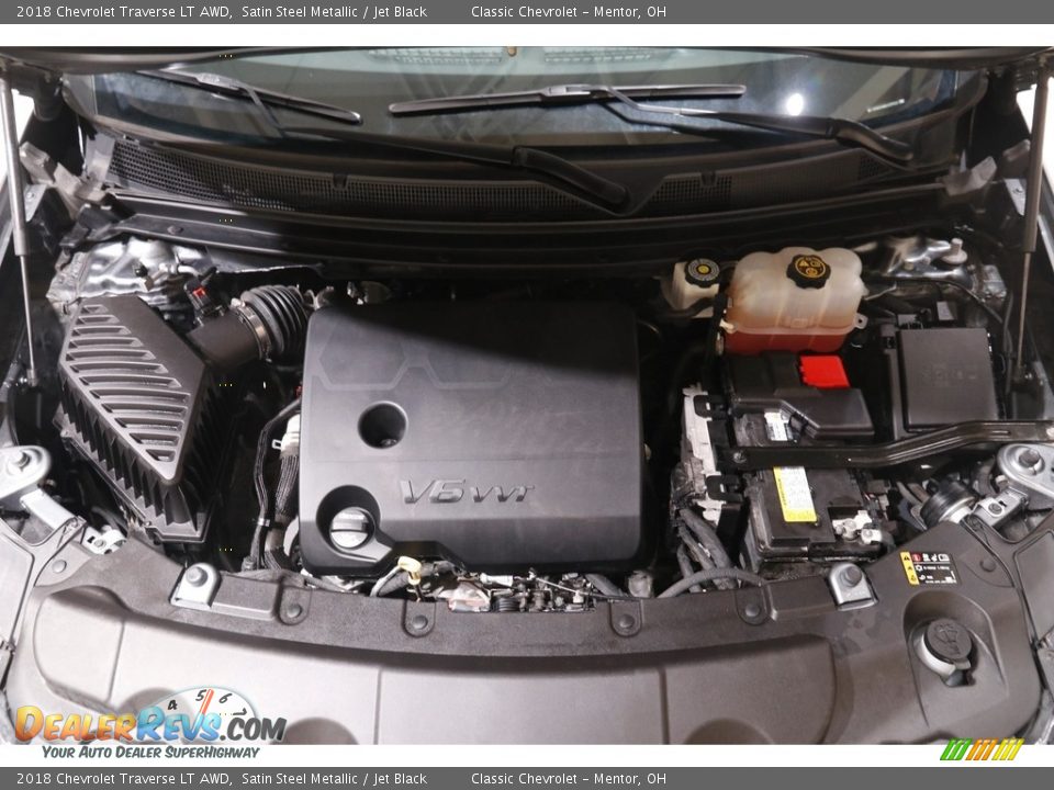 2018 Chevrolet Traverse LT AWD Satin Steel Metallic / Jet Black Photo #19