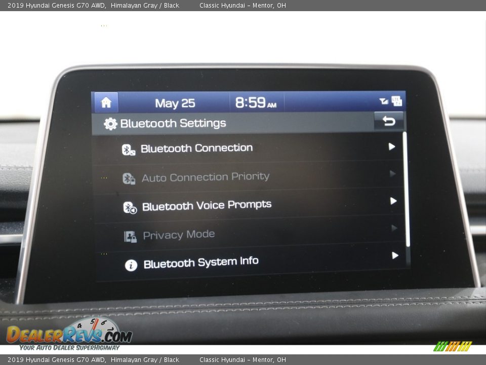 2019 Hyundai Genesis G70 AWD Himalayan Gray / Black Photo #12