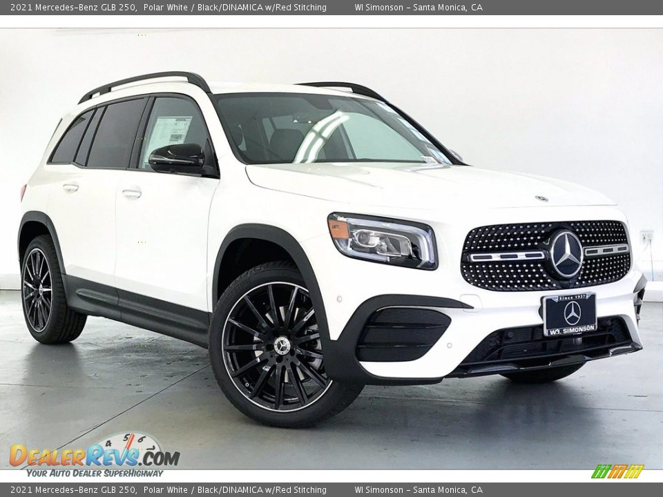 2021 Mercedes-Benz GLB 250 Polar White / Black/DINAMICA w/Red Stitching Photo #12