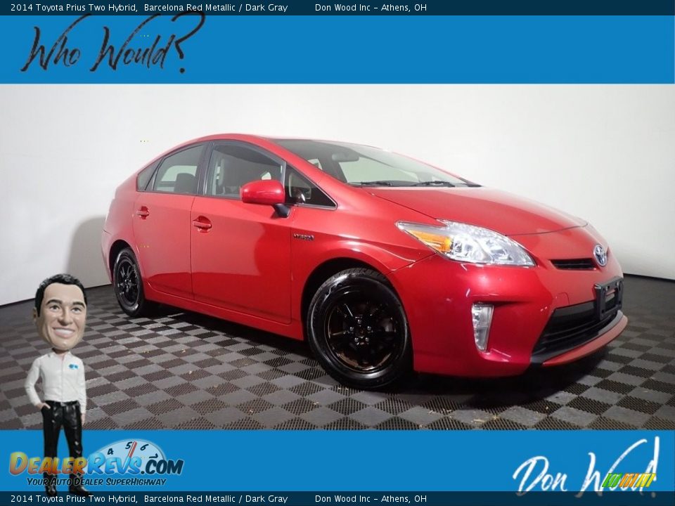 2014 Toyota Prius Two Hybrid Barcelona Red Metallic / Dark Gray Photo #1