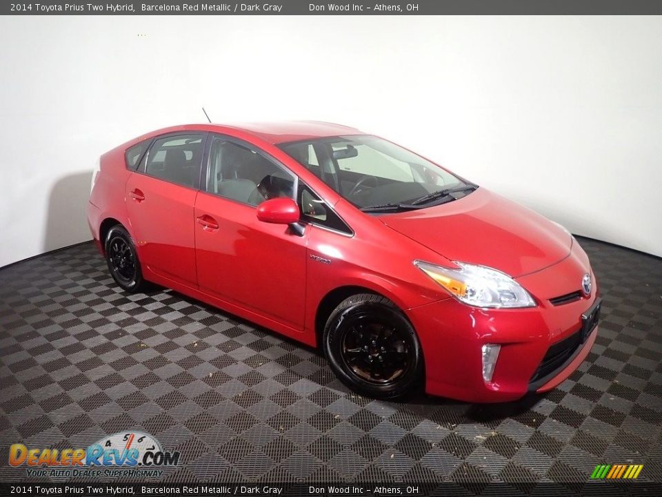 2014 Toyota Prius Two Hybrid Barcelona Red Metallic / Dark Gray Photo #2