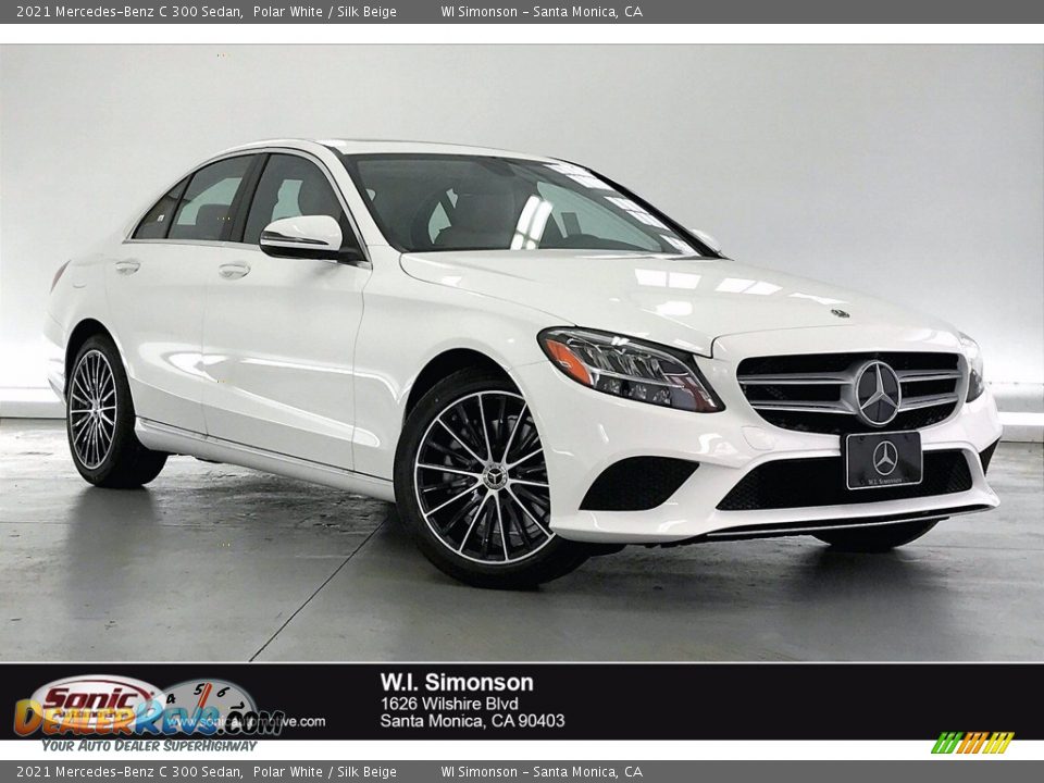 2021 Mercedes-Benz C 300 Sedan Polar White / Silk Beige Photo #1