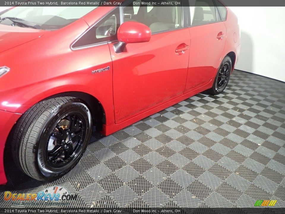 2014 Toyota Prius Two Hybrid Barcelona Red Metallic / Dark Gray Photo #9