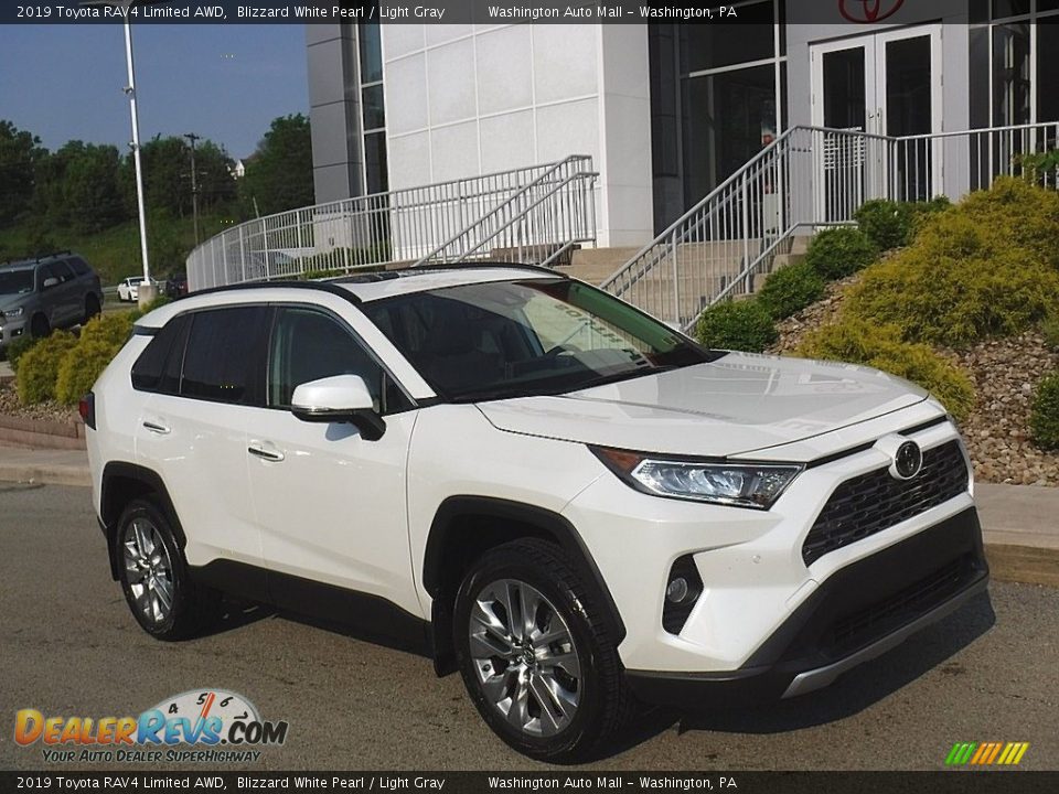 2019 Toyota RAV4 Limited AWD Blizzard White Pearl / Light Gray Photo #1