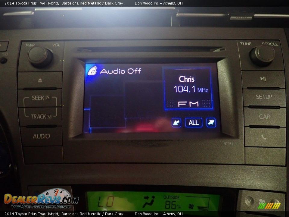 2014 Toyota Prius Two Hybrid Barcelona Red Metallic / Dark Gray Photo #25
