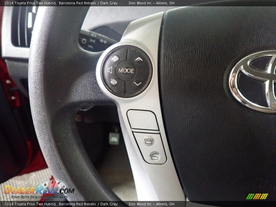 2014 Toyota Prius Two Hybrid Barcelona Red Metallic / Dark Gray Photo #28