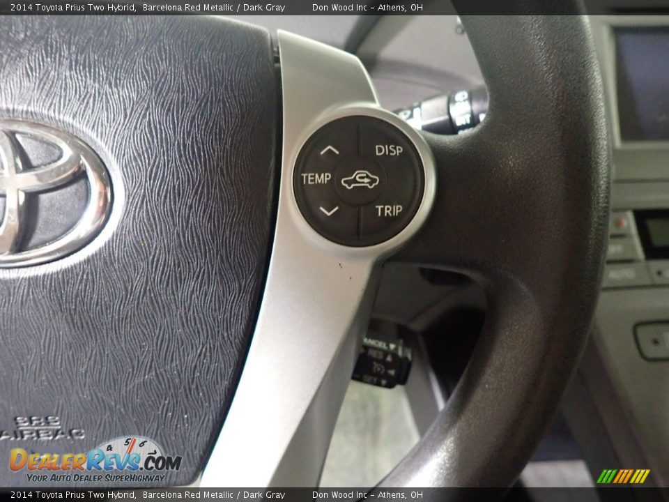 2014 Toyota Prius Two Hybrid Barcelona Red Metallic / Dark Gray Photo #29