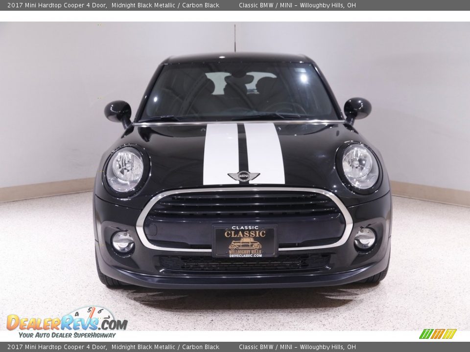 2017 Mini Hardtop Cooper 4 Door Midnight Black Metallic / Carbon Black Photo #2