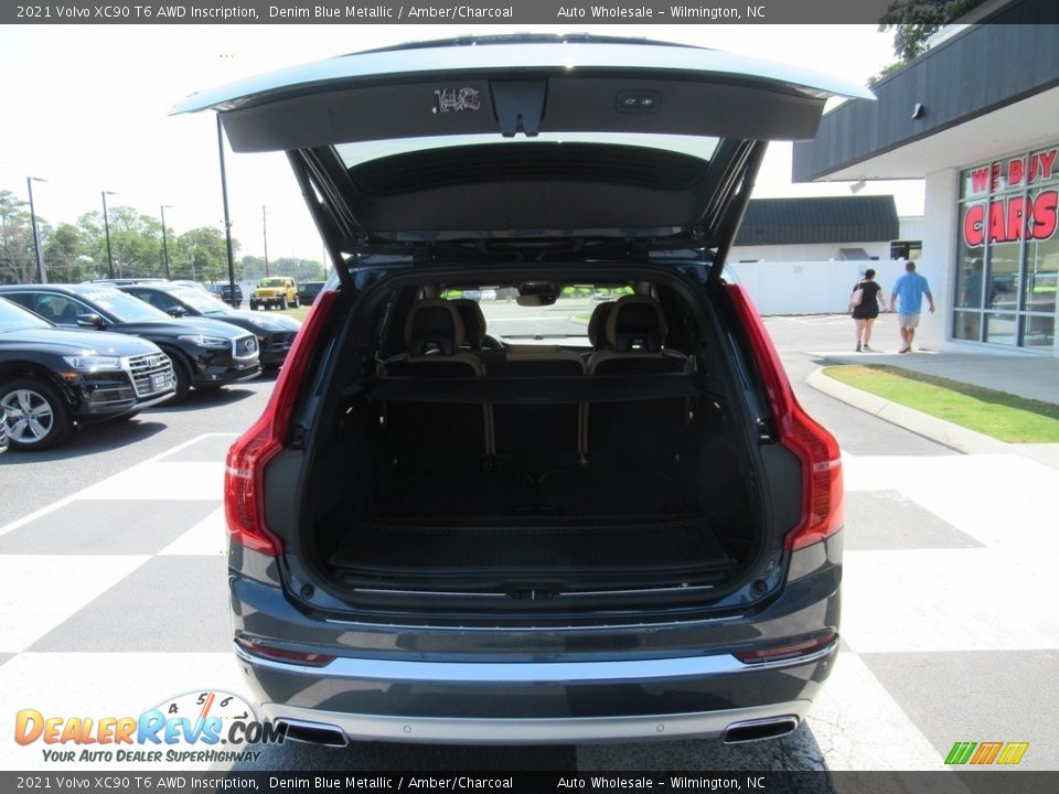 2021 Volvo XC90 T6 AWD Inscription Denim Blue Metallic / Amber/Charcoal Photo #5