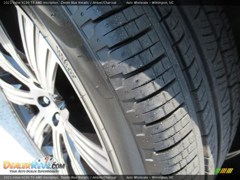 2021 Volvo XC90 T6 AWD Inscription Denim Blue Metallic / Amber/Charcoal Photo #8