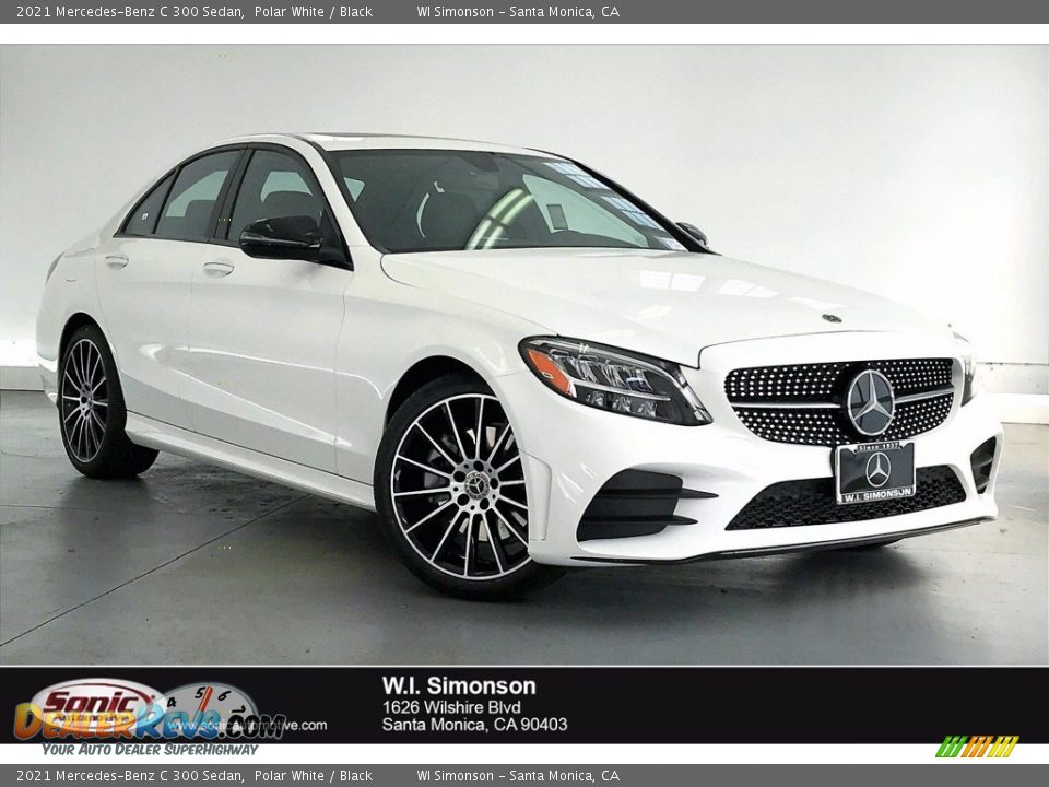 2021 Mercedes-Benz C 300 Sedan Polar White / Black Photo #1