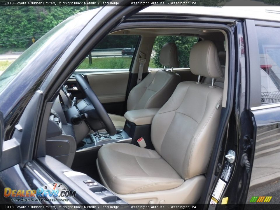 2018 Toyota 4Runner Limited Midnight Black Metallic / Sand Beige Photo #22