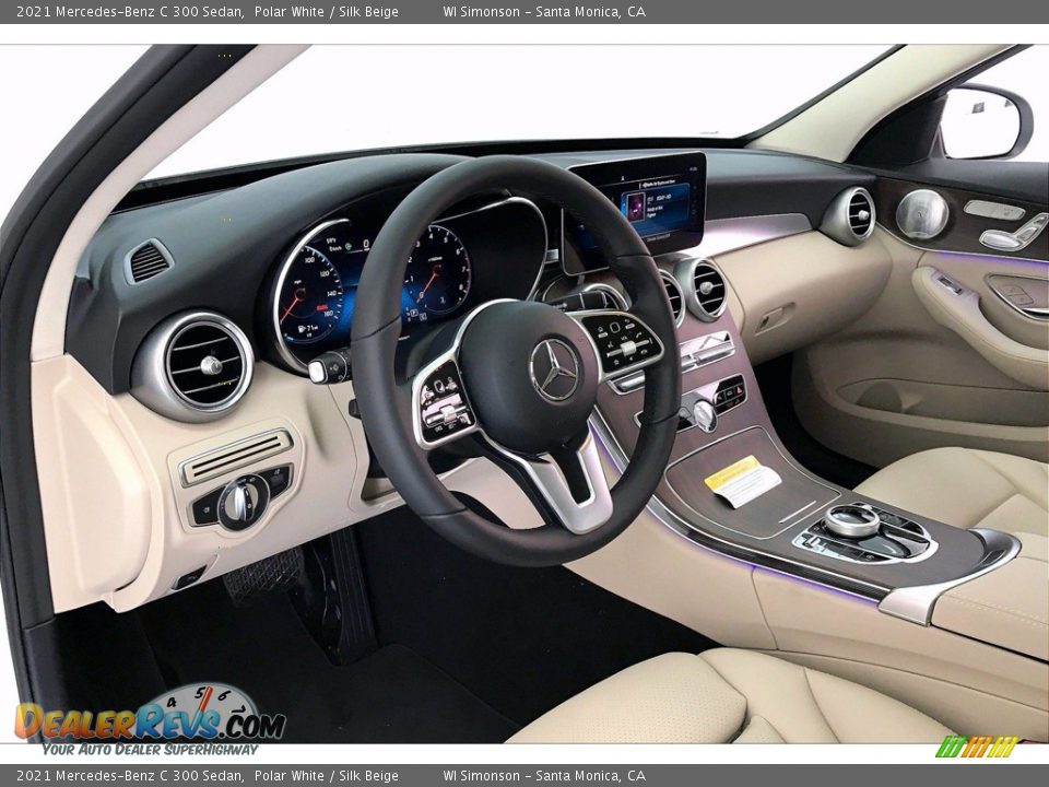 2021 Mercedes-Benz C 300 Sedan Polar White / Silk Beige Photo #4