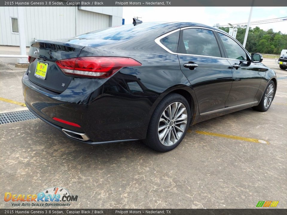 2015 Hyundai Genesis 3.8 Sedan Caspian Black / Black Photo #3