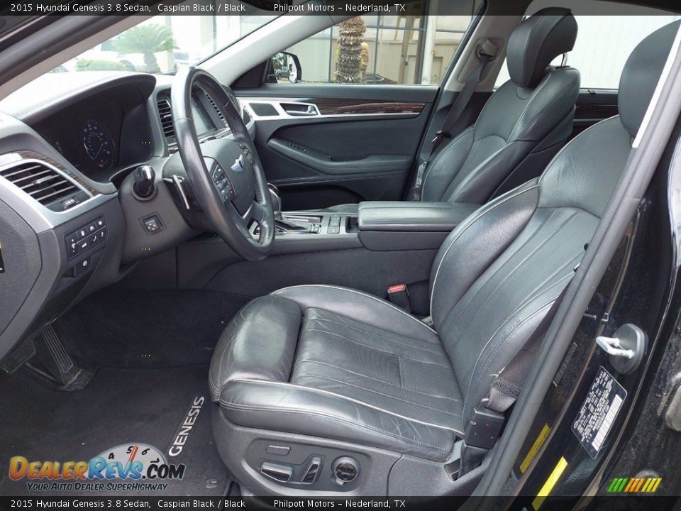 2015 Hyundai Genesis 3.8 Sedan Caspian Black / Black Photo #4