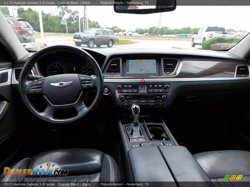 2015 Hyundai Genesis 3.8 Sedan Caspian Black / Black Photo #5