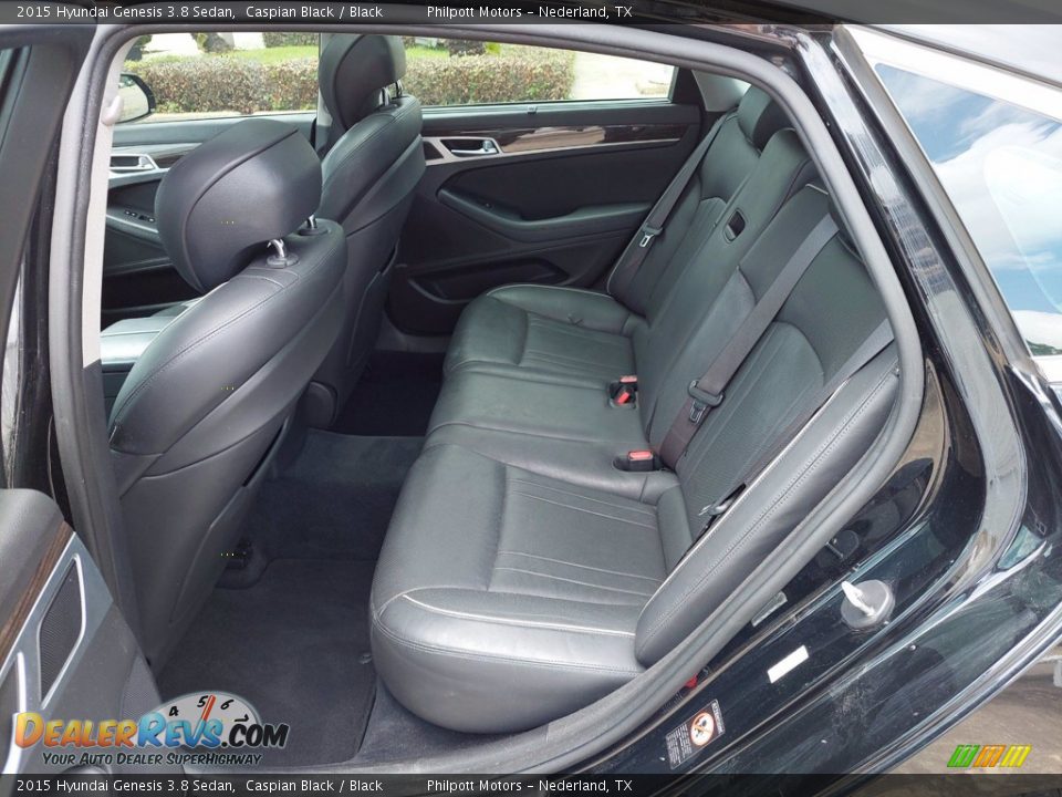 2015 Hyundai Genesis 3.8 Sedan Caspian Black / Black Photo #6