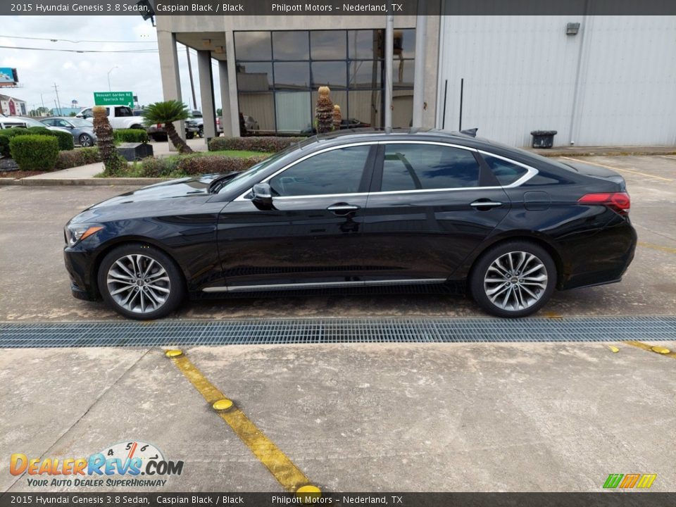 2015 Hyundai Genesis 3.8 Sedan Caspian Black / Black Photo #7