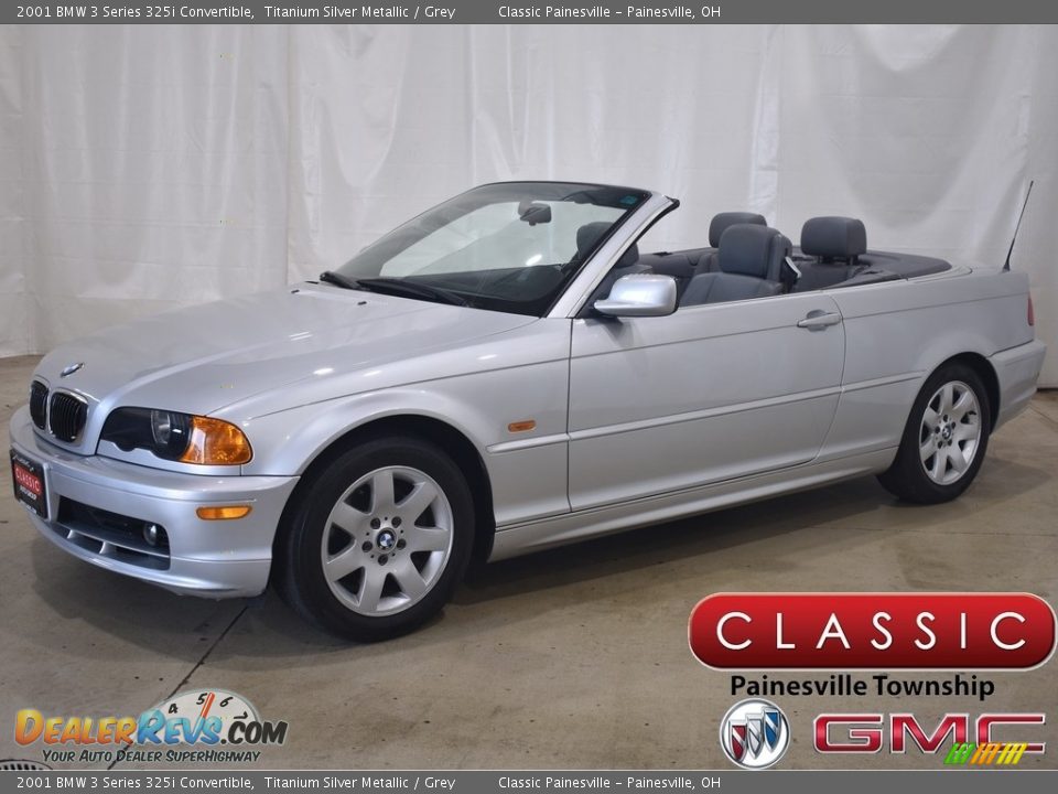 2001 BMW 3 Series 325i Convertible Titanium Silver Metallic / Grey Photo #1