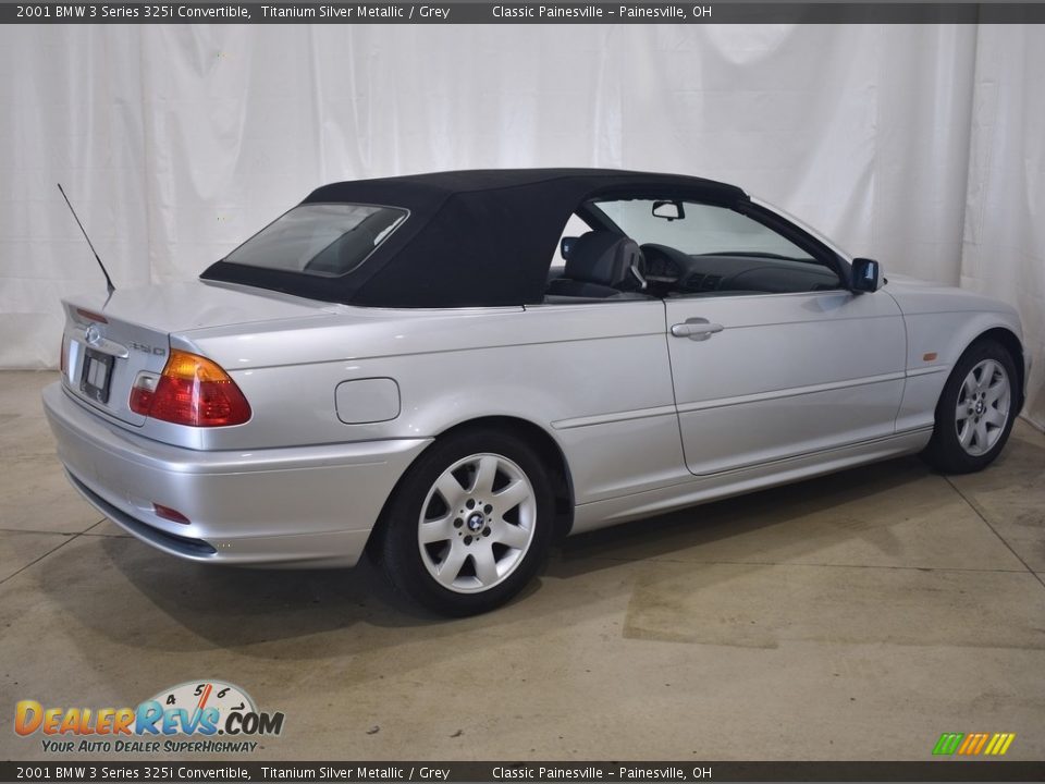 2001 BMW 3 Series 325i Convertible Titanium Silver Metallic / Grey Photo #3