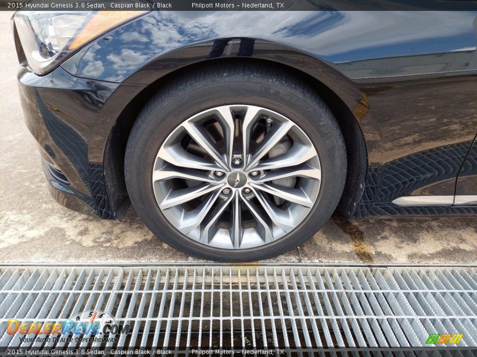 2015 Hyundai Genesis 3.8 Sedan Caspian Black / Black Photo #10