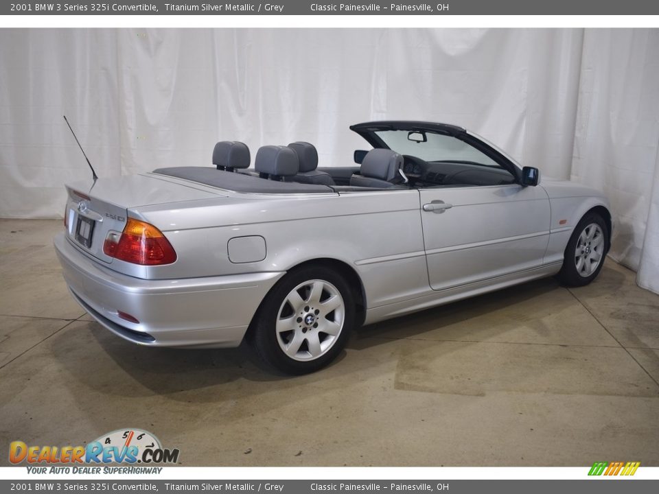 2001 BMW 3 Series 325i Convertible Titanium Silver Metallic / Grey Photo #4