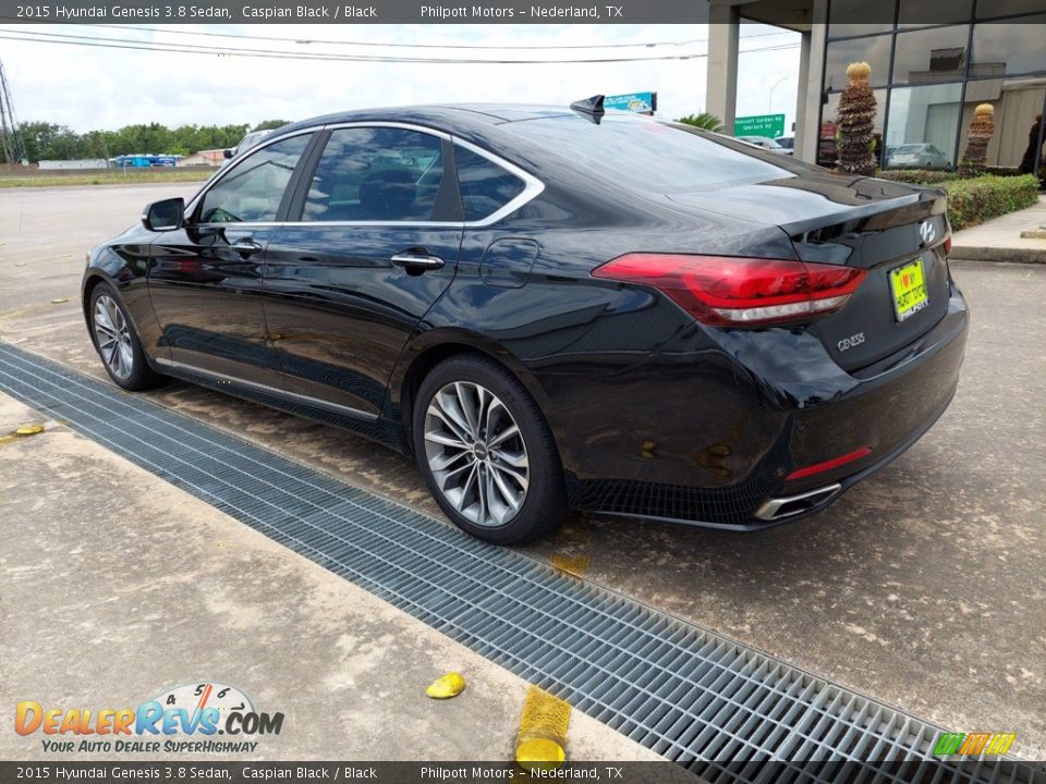 2015 Hyundai Genesis 3.8 Sedan Caspian Black / Black Photo #11