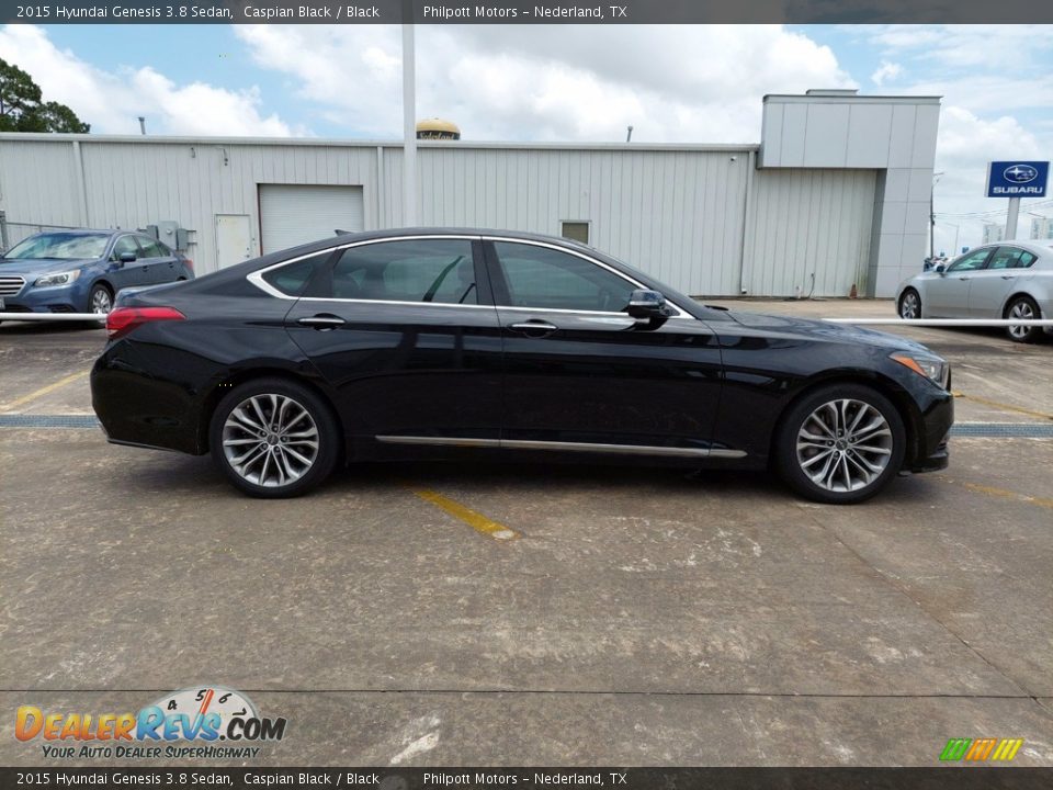 2015 Hyundai Genesis 3.8 Sedan Caspian Black / Black Photo #12
