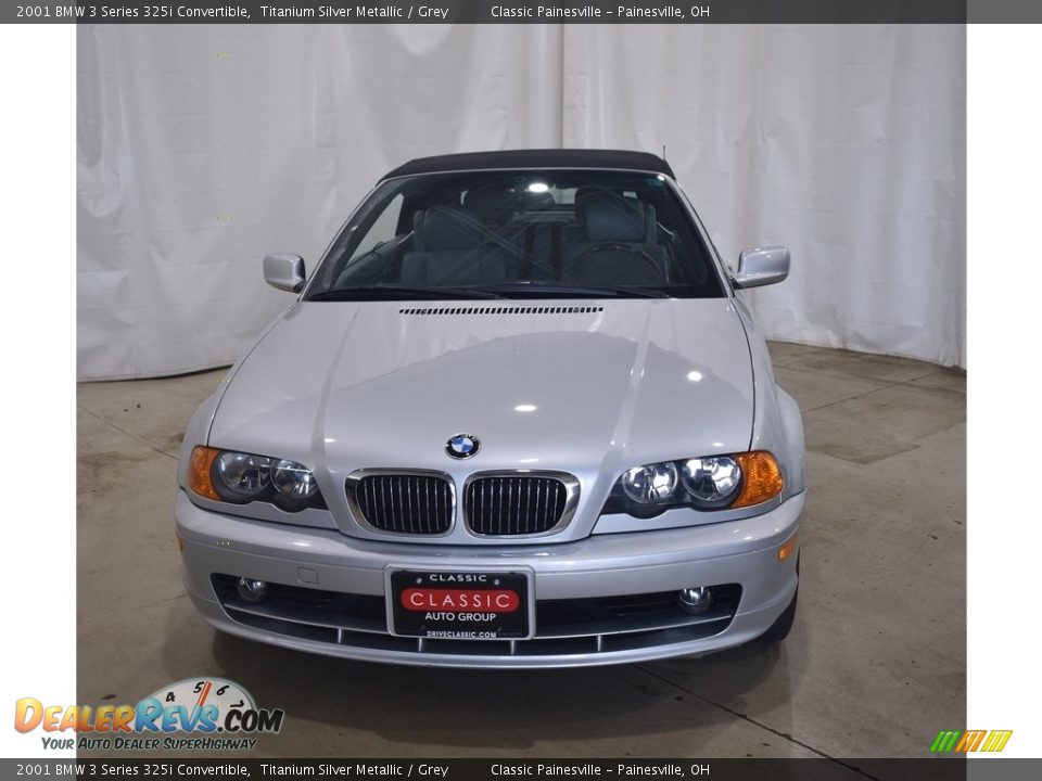 2001 BMW 3 Series 325i Convertible Titanium Silver Metallic / Grey Photo #7