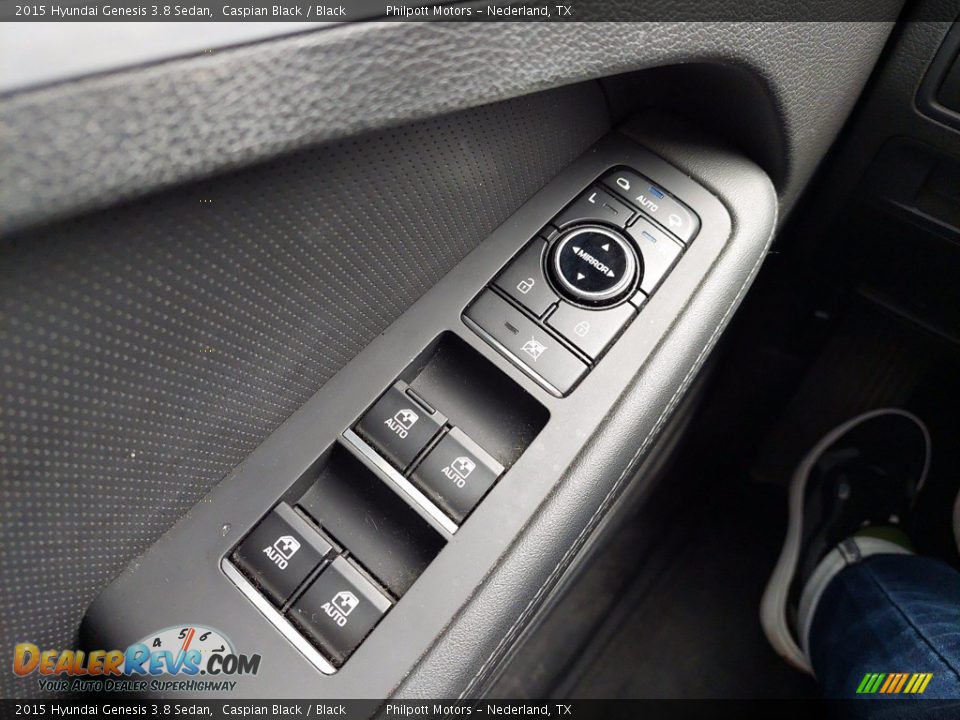 2015 Hyundai Genesis 3.8 Sedan Caspian Black / Black Photo #14