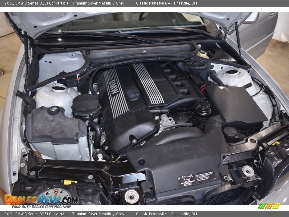 2001 BMW 3 Series 325i Convertible Titanium Silver Metallic / Grey Photo #10