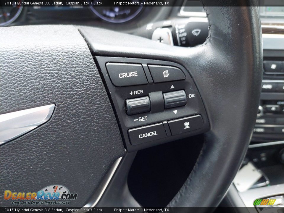 2015 Hyundai Genesis 3.8 Sedan Caspian Black / Black Photo #17