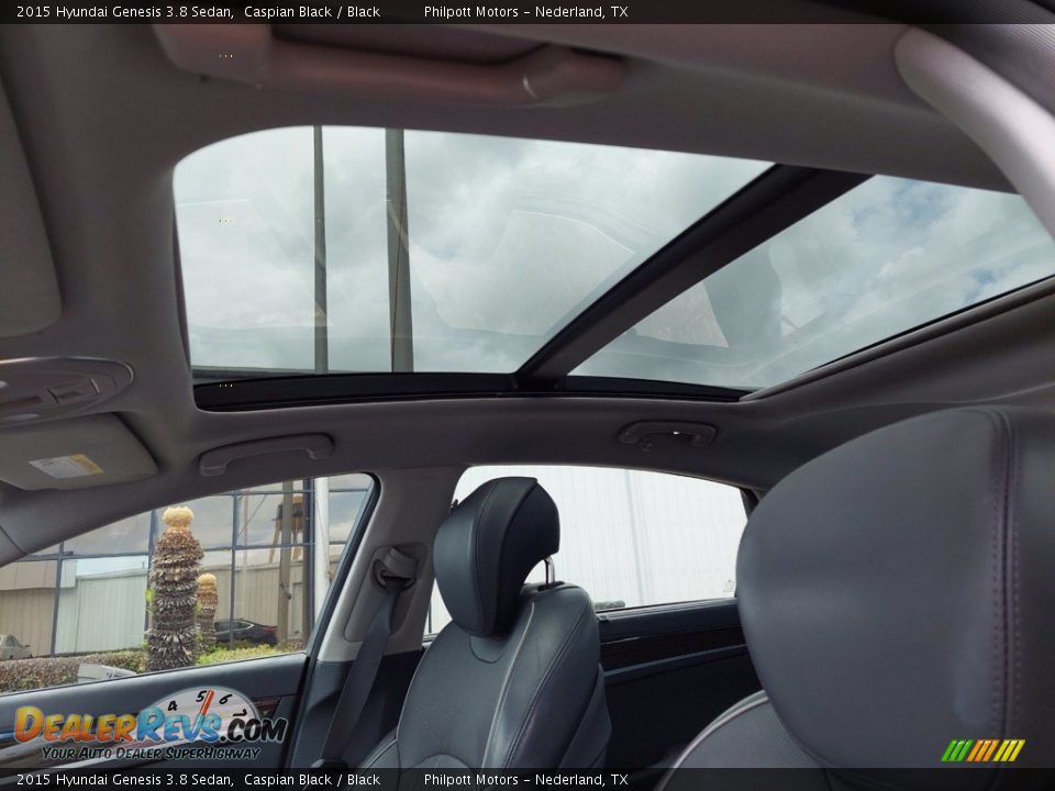 2015 Hyundai Genesis 3.8 Sedan Caspian Black / Black Photo #22
