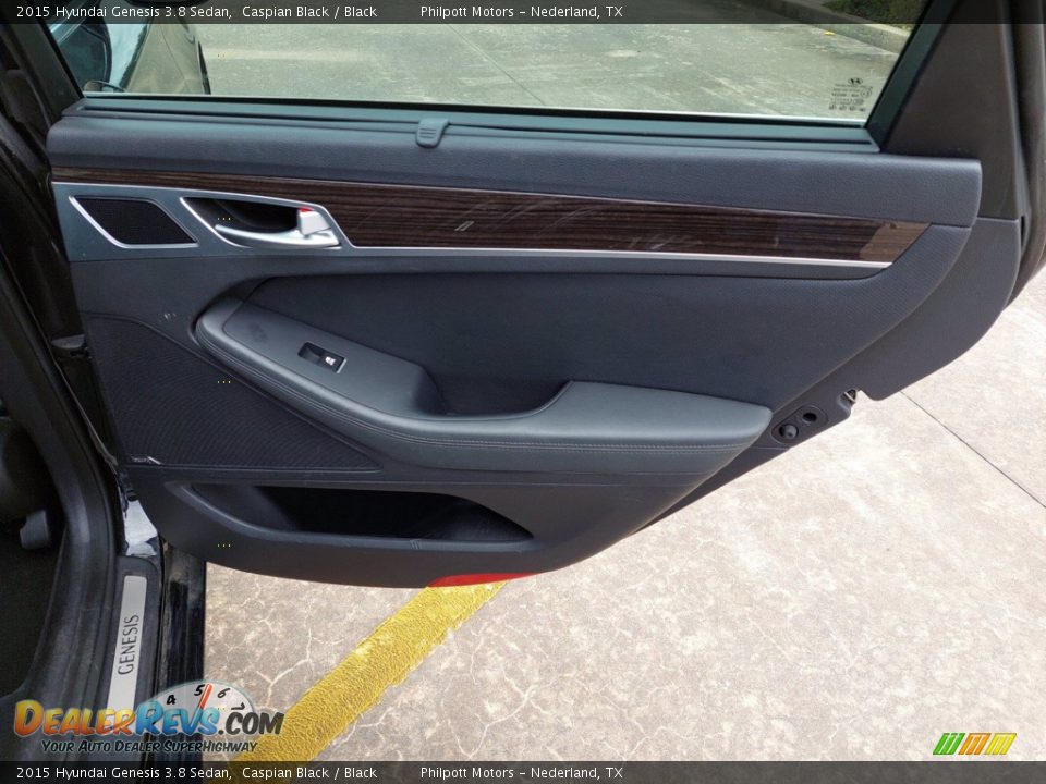 2015 Hyundai Genesis 3.8 Sedan Caspian Black / Black Photo #25