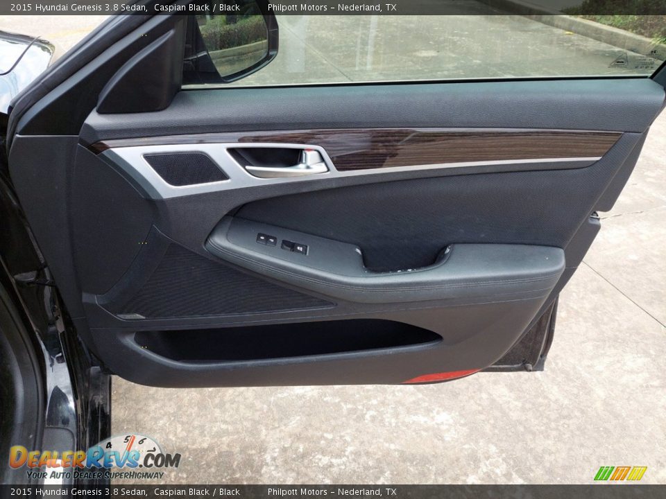 2015 Hyundai Genesis 3.8 Sedan Caspian Black / Black Photo #27