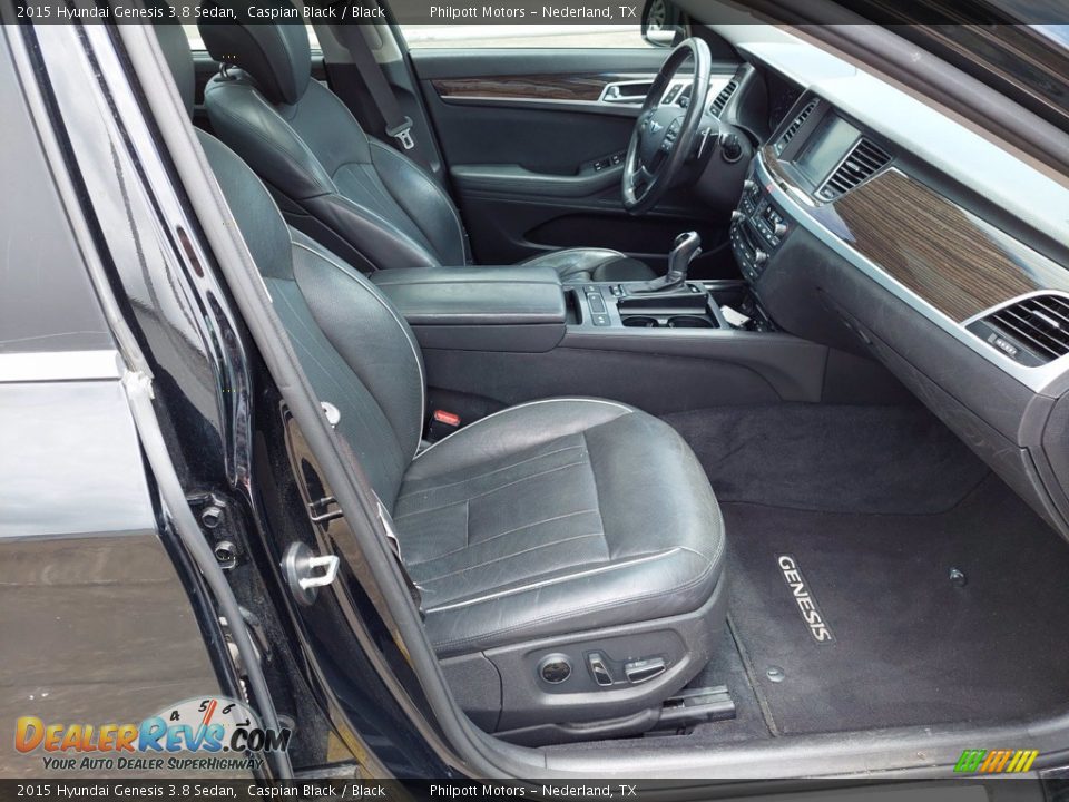 2015 Hyundai Genesis 3.8 Sedan Caspian Black / Black Photo #28