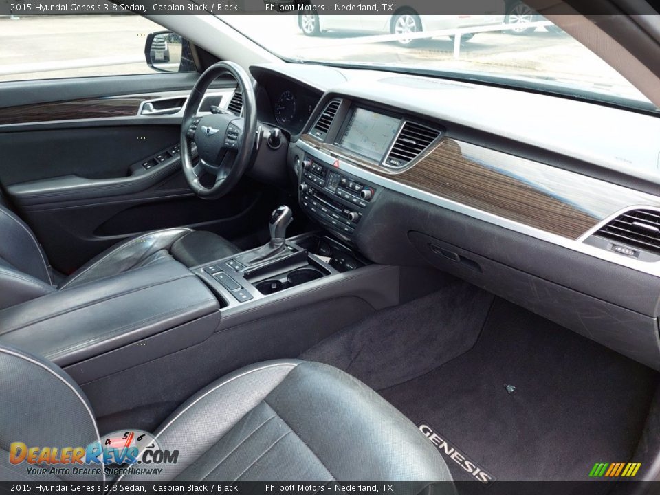 2015 Hyundai Genesis 3.8 Sedan Caspian Black / Black Photo #29