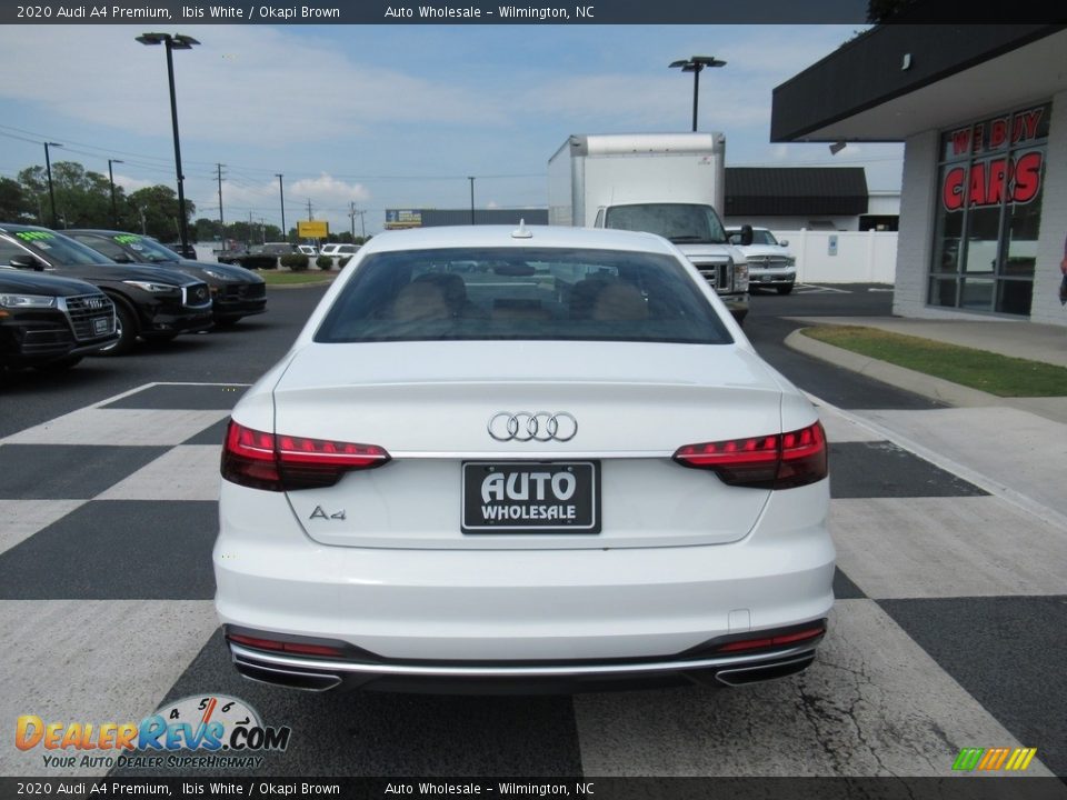 2020 Audi A4 Premium Ibis White / Okapi Brown Photo #4