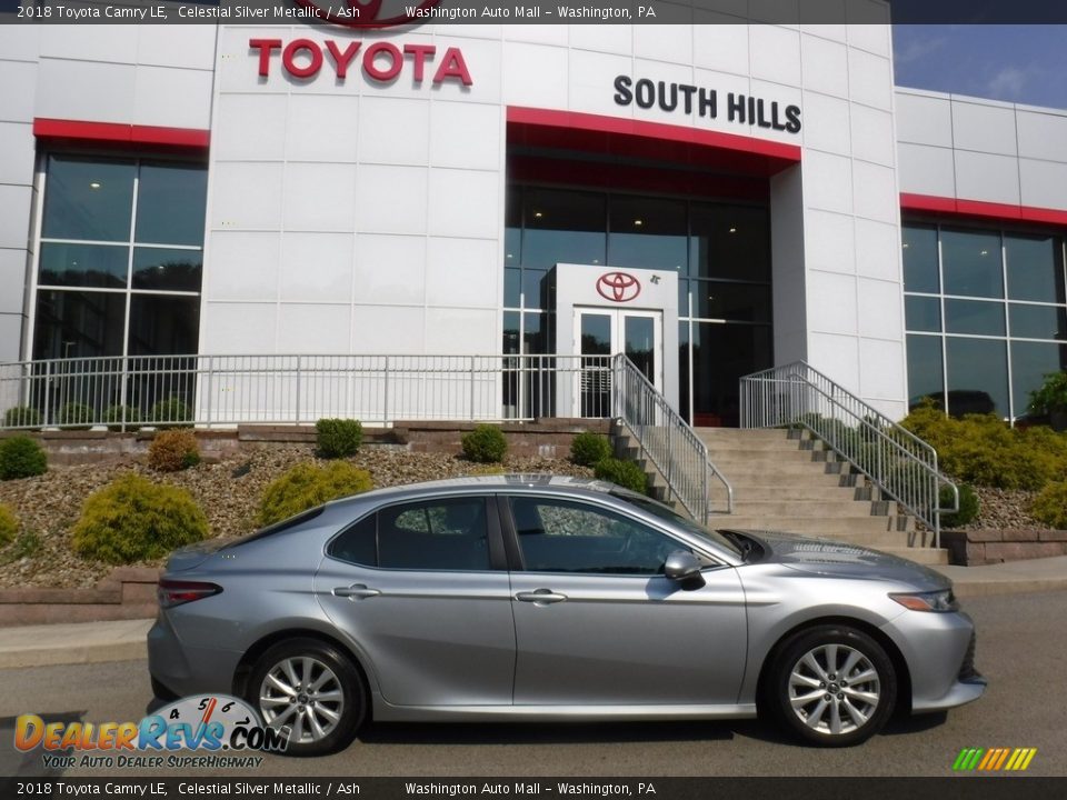 2018 Toyota Camry LE Celestial Silver Metallic / Ash Photo #2