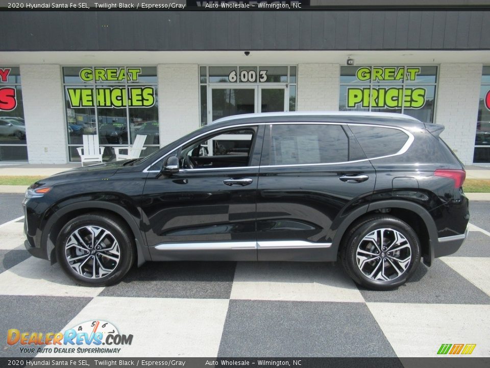 2020 Hyundai Santa Fe SEL Twilight Black / Espresso/Gray Photo #1