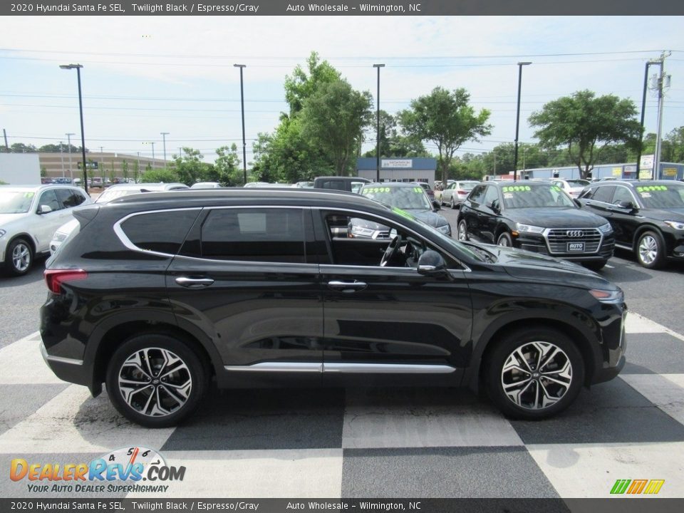 2020 Hyundai Santa Fe SEL Twilight Black / Espresso/Gray Photo #3