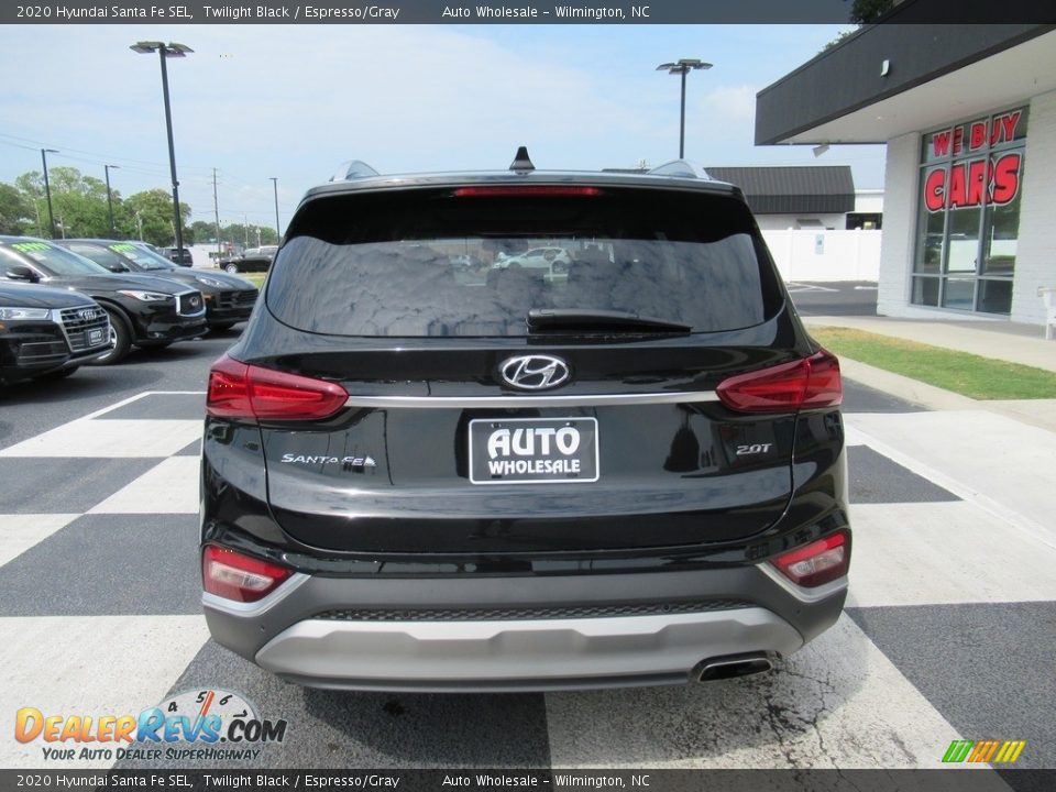 2020 Hyundai Santa Fe SEL Twilight Black / Espresso/Gray Photo #4