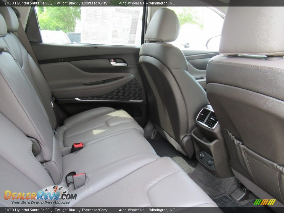 2020 Hyundai Santa Fe SEL Twilight Black / Espresso/Gray Photo #13