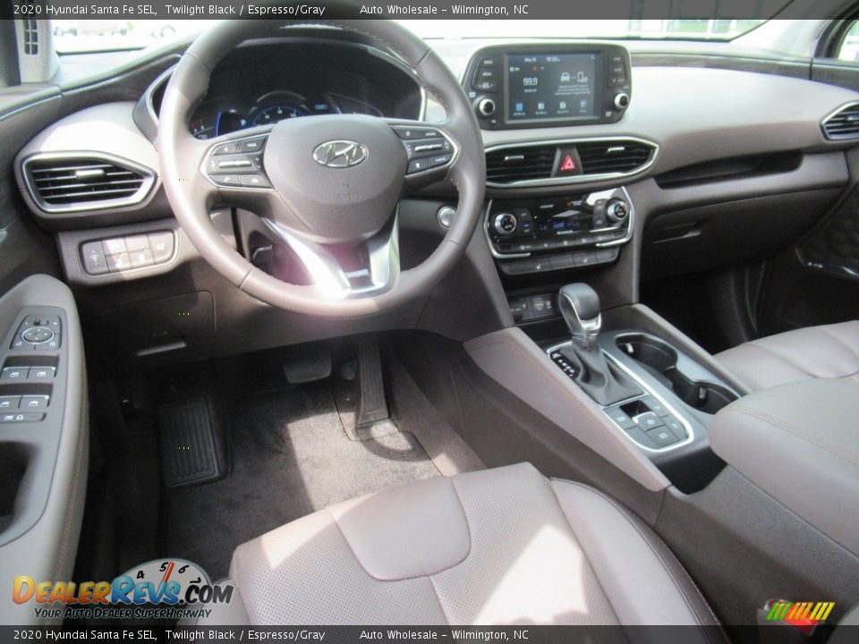 2020 Hyundai Santa Fe SEL Twilight Black / Espresso/Gray Photo #15