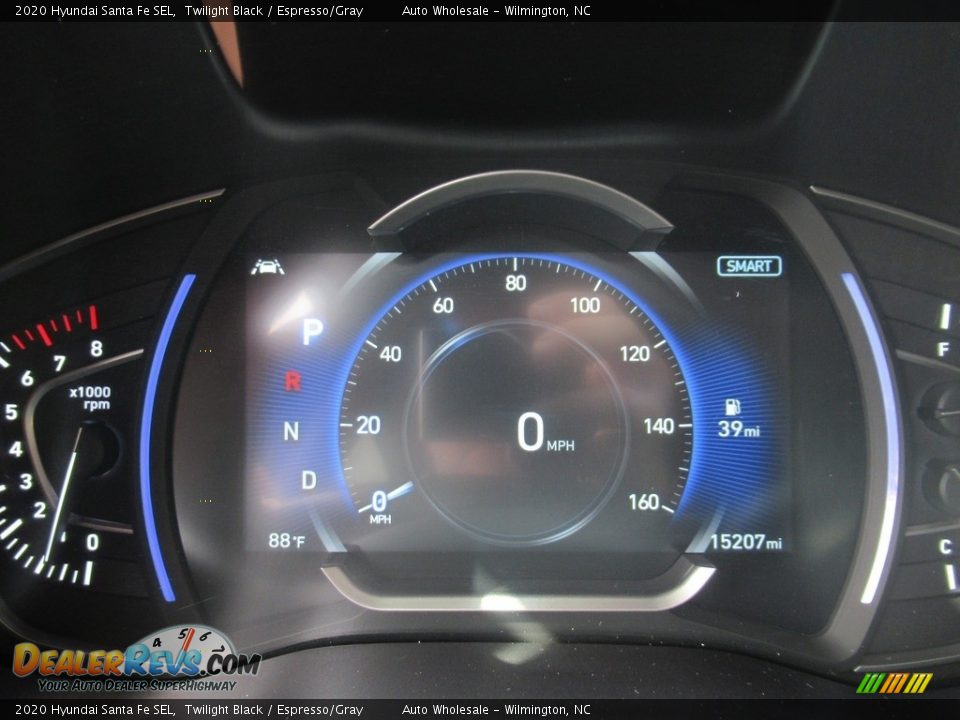 2020 Hyundai Santa Fe SEL Twilight Black / Espresso/Gray Photo #16