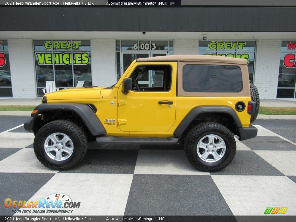 2021 Jeep Wrangler Sport 4x4 Hellayella / Black Photo #1