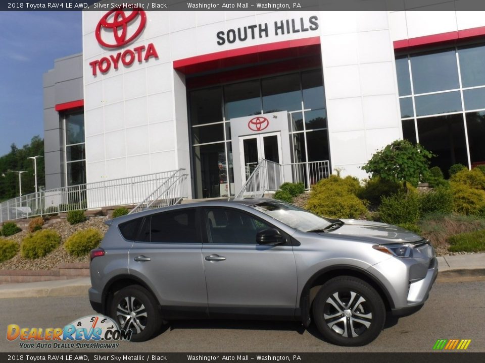 2018 Toyota RAV4 LE AWD Silver Sky Metallic / Black Photo #2