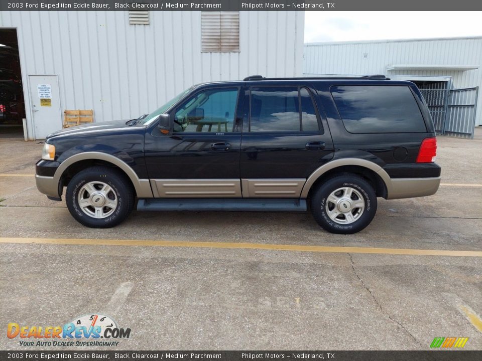 2003 Ford Expedition Eddie Bauer Black Clearcoat / Medium Parchment Photo #7