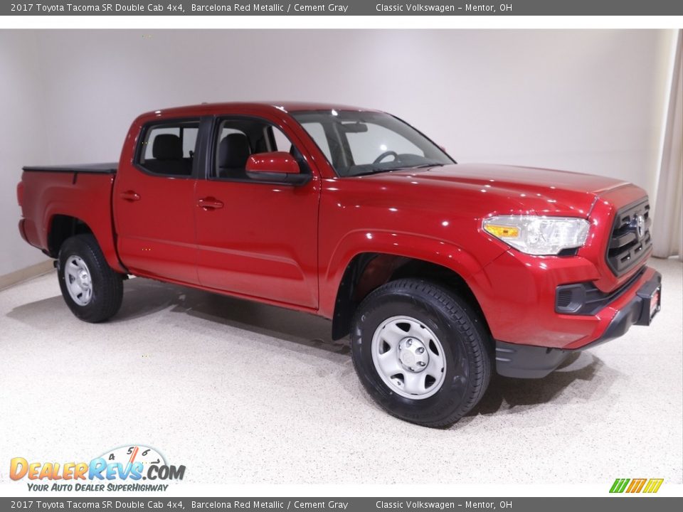 2017 Toyota Tacoma SR Double Cab 4x4 Barcelona Red Metallic / Cement Gray Photo #1