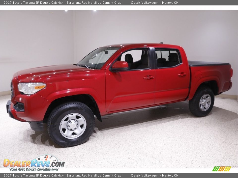 2017 Toyota Tacoma SR Double Cab 4x4 Barcelona Red Metallic / Cement Gray Photo #3